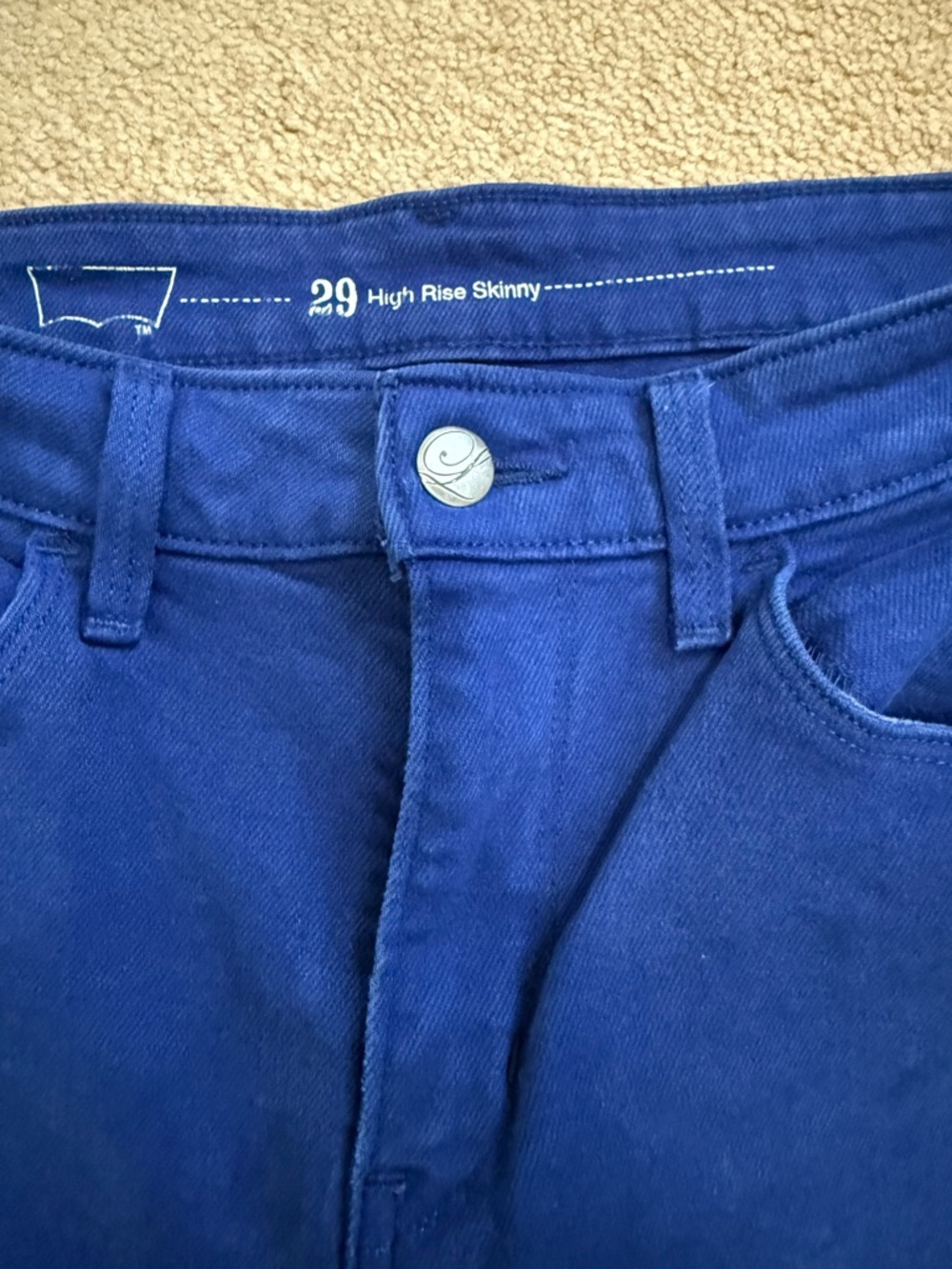 Levi’s High Rise Skinny Cobalt Jeans size 29 x 31 - Picture 3 of 6